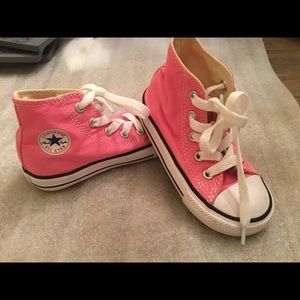 Converse All Star Pink 7 toddler high top sneakers